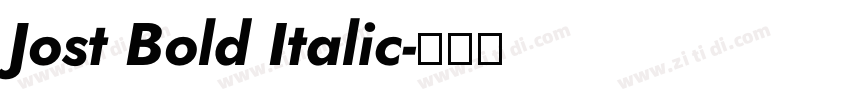 Jost Bold Italic字体转换
